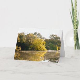 Carte De Remerciements Comme le verre d'or sur la rivière Glides -