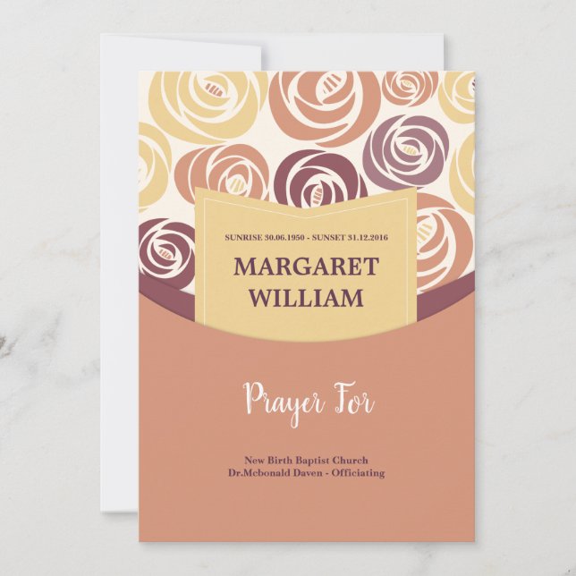 Carte de remerciements commémoratif (Devant)