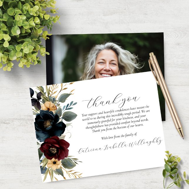 Carte de remerciements commémoratif de la floraiso (Créateur téléchargé)