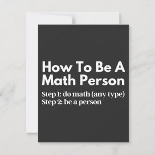 Carte De Remerciements Comment être une personne mathématique
