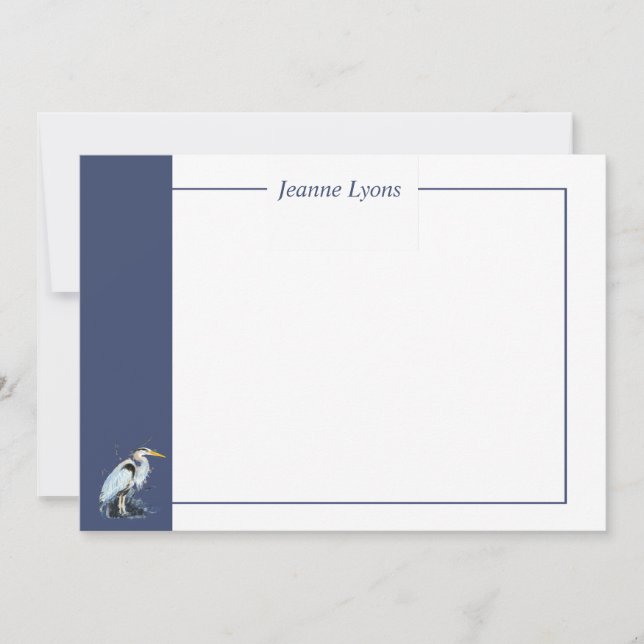 Carte De Remerciements Commerce personnalisé Great Blue Heron Bird Busine (Devant)
