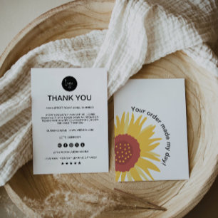 Carte de remerciements commercial modifiable,