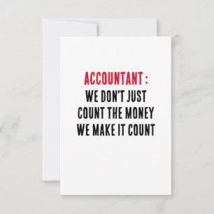 Carte De Remerciements Comptable Nous ne comptons pas seulement l'argent,