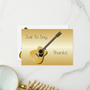 Carte De Remerciements Conception de guitare acoustique personnalisée