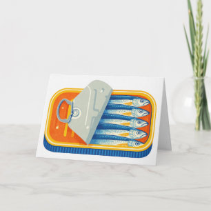 Carte De Remerciements Conception de sardines