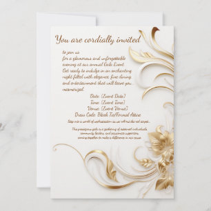 Carte De Remerciements conception d'invitation pour un événement de gala