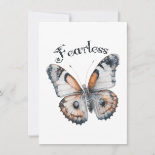 Carte De Remerciements Conception Graphique Aquarelle Papillon Sans Peur,