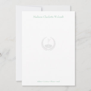 Carte De Remerciements Conception simple de thème de golf Customisée cart