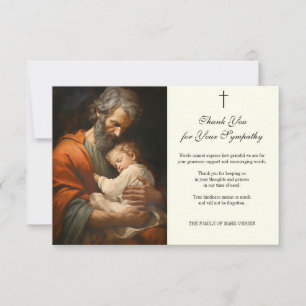 Carte De Remerciements Condolence Sympathie Appréciation St. Joseph