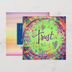 Carte De Remerciements Confiance BoHo Floral Encouragement Inspirationnel
