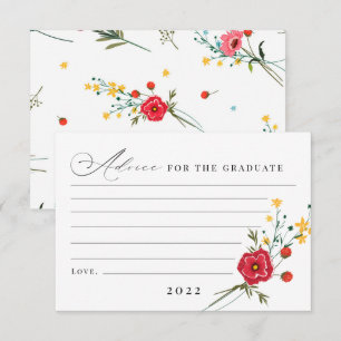 Carte De Remerciements Conseil fleur sauvage pour le diplômé