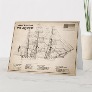 Carte De Remerciements Constitution américaine - Plan directeur des navir