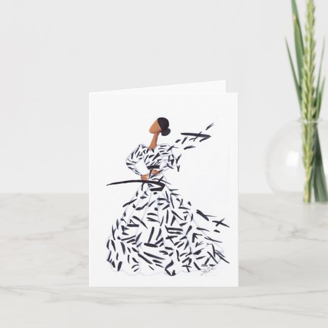 Carte De Remerciements Contours de peinture (Devant)