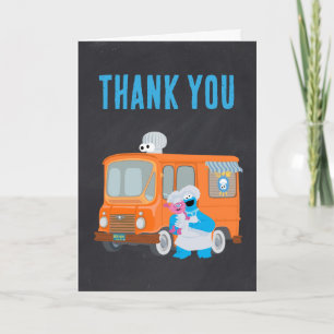 Carte De Remerciements Cookie Monster Chalkboard Food Truck Anniversaire