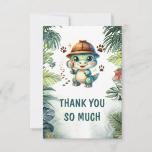 Carte De Remerciements Cool Dinosaur mignon Dino Baby Boy Douche