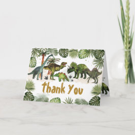 Carte De Remerciements Cool Dinosaures Jurassic Boy Anniversaire