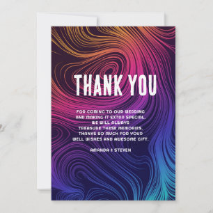Carte De Remerciements Cool super Abstrait des tourbillons et cercles
