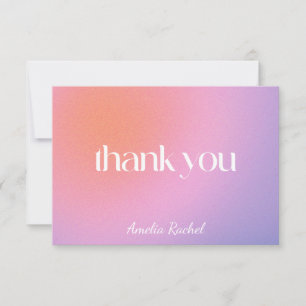 Carte De Remerciements Cool tendance Dégradé violet Bat mitzvah personnal