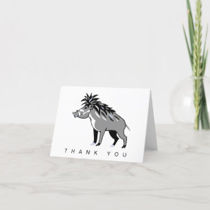 Carte De Remerciements Cool - Visayan Warty PIG-Endangered animal graphiq