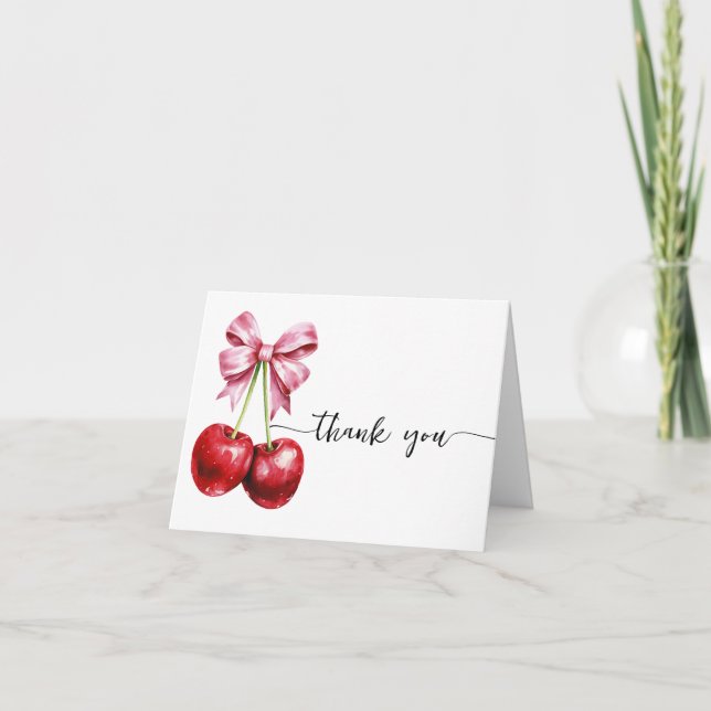 Carte de remerciements Coquette Baby shower plié (Devant)