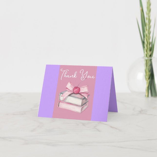 Carte De Remerciements Coquette Book Lovers Plutôt Personnalisé (Devant)