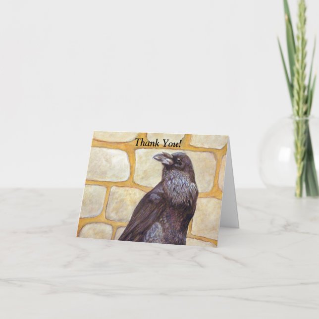 Carte De Remerciements Corbeau (Devant)