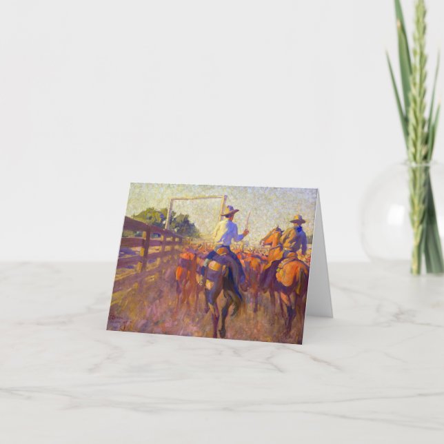 Carte De Remerciements Corral Dust par Maynard Dixon (Devant)