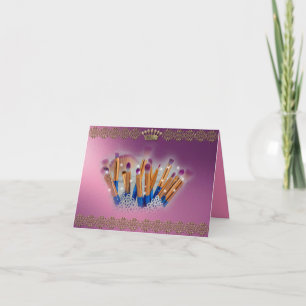 Carte De Remerciements Cosmétique Brosse à maquillage