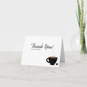 Carte De Remerciements Cosy Coffee Love Thank You Note Card