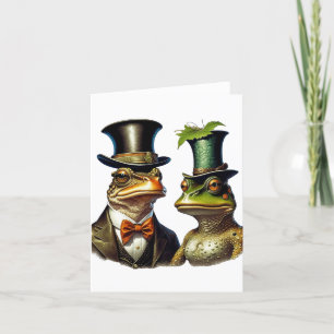 Carte De Remerciements Cottagecore vintage Cute Grenouille victorienne Co