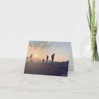 Carte De Remerciements Coucher de soleil d'Israël