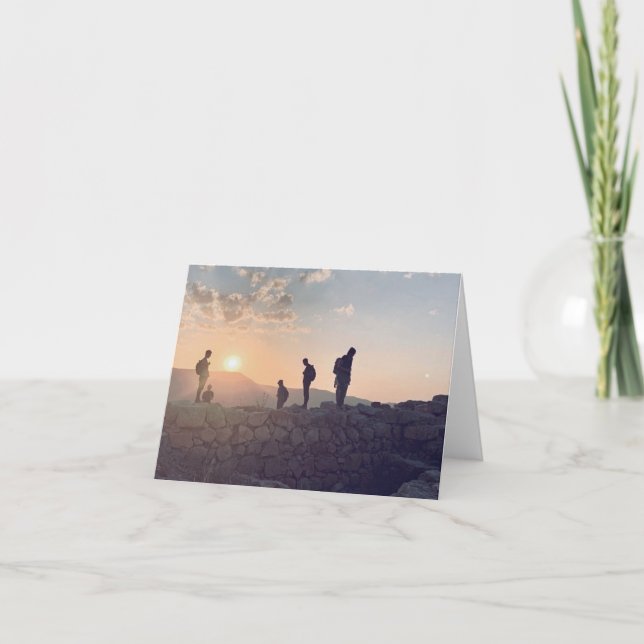Carte De Remerciements Coucher de soleil d'Israël (Devant)