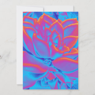 Carte De Remerciements Couleur arc-en-ciel plante Succulent