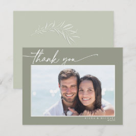Carte De Remerciements Couleurs Eucalyptus Mariage Vert ID901