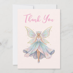 Carte De Remerciements Couleurs pastel de l'ange magique fée