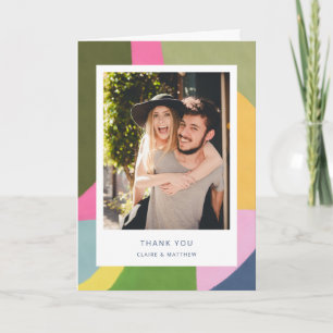 Carte De Remerciements Couple Abstrait Coloré Fantaisiste
