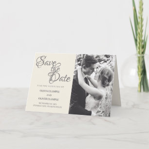Carte De Remerciements Couple mariage en monochrome