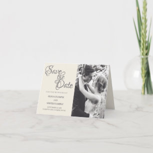 Carte De Remerciements Couple mariage en monochrome