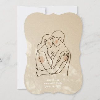 Carte de remerciements Couple Peint À La Main