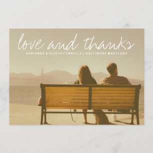 Carte De Remerciements Couples modernes Photo2 d'amour et de mercis