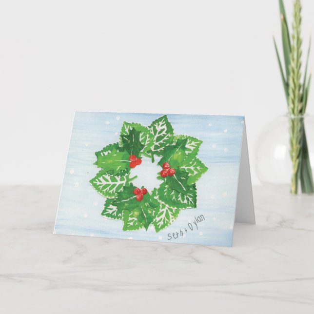 Carte De Remerciements Couronne de feuilles - Art pour enfants pour CHOC (Devant)