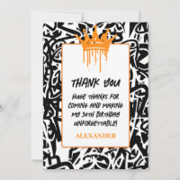 Couronne urbaine graffiti tendance orange noir