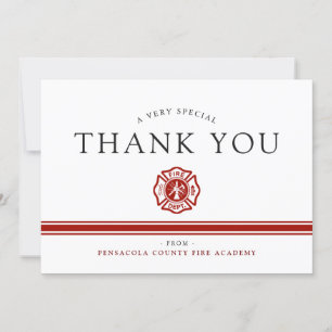 Carte De Remerciements Coutume d'académie de délivrance du feu