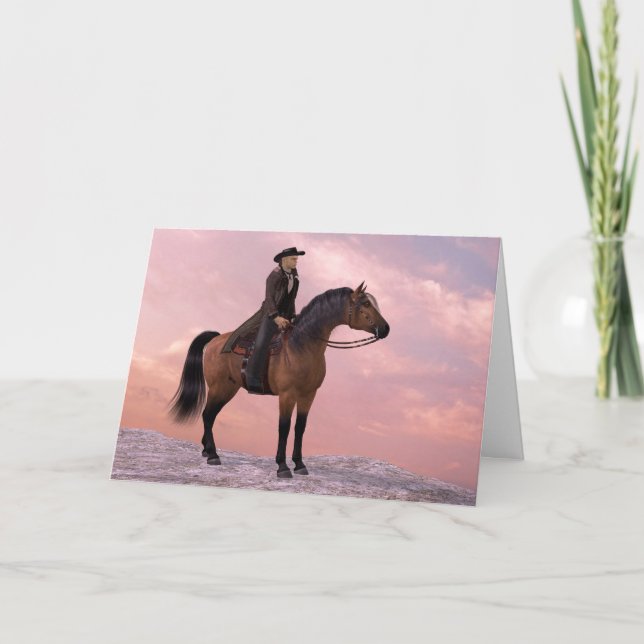 Carte De Remerciements Cowboy Klaus (Devant)