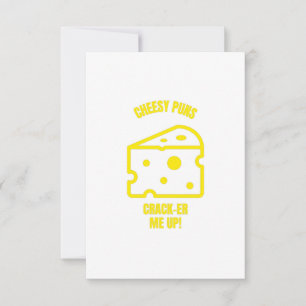 Carte De Remerciements Crack cheesy puns amusant pun au fromage blagues