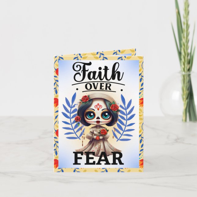 Carte De Remerciements Crâne à sucre mou (Devant)