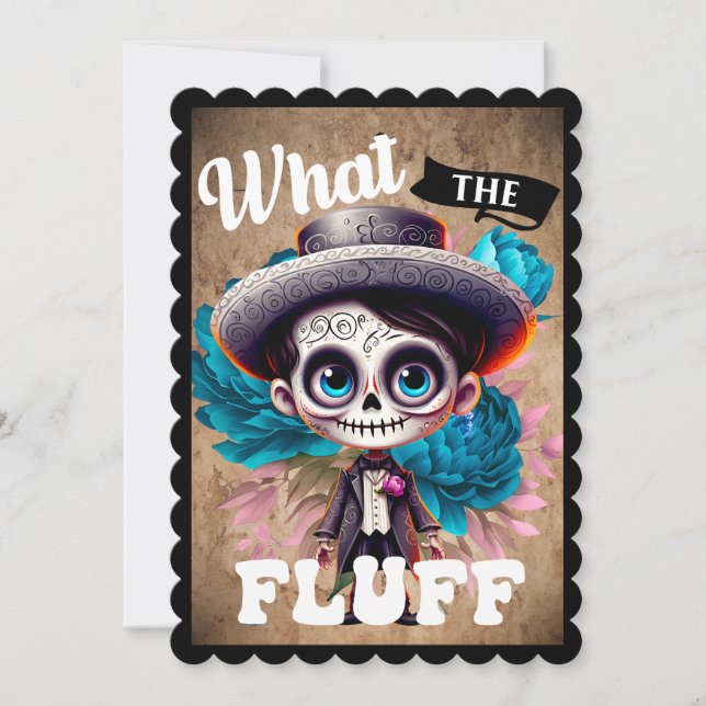 Carte De Remerciements Crâne à sucre mou (Devant)