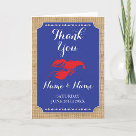 Carte de remerciements Crawfish Boil Lobster Beach
