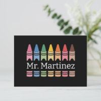 Crayon Personnalisé Nom de l'enseignant Mignon Ret