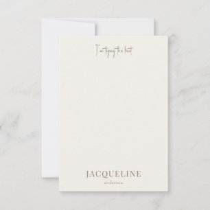 Carte De Remerciements Cream I'm Tying the Knot Shower